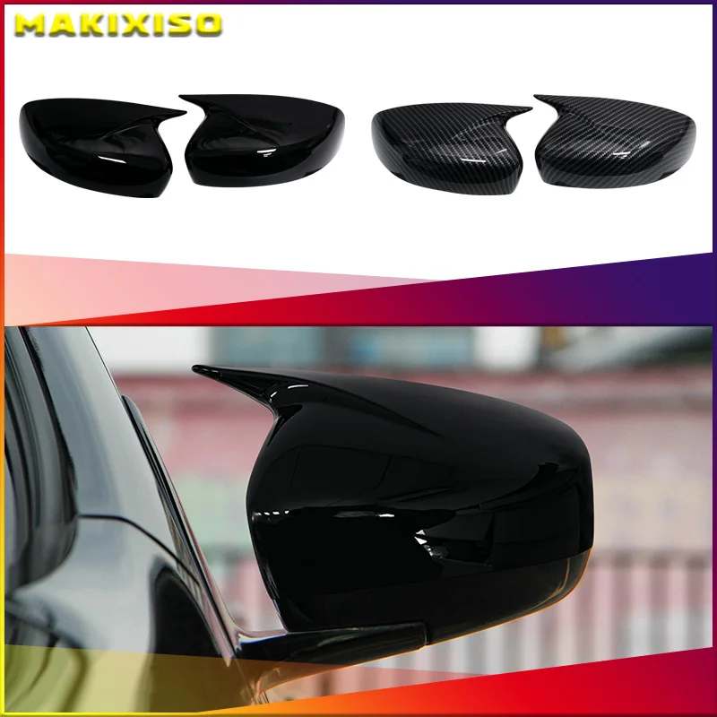 2x couvercles de rétroviseurs latéraux noirs pour INFINITI G25 G37 Q40 Q60 2008-2013, matériau ABS, accessoires extérieurs de style automobile