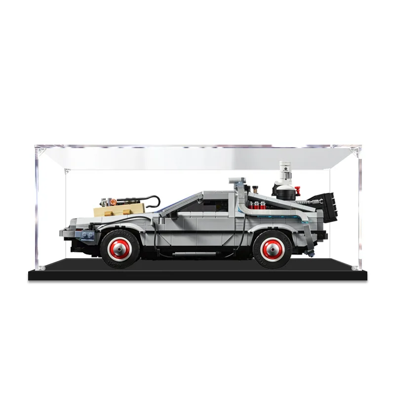 Acrylic Display Box For  10300 Back to the Future Car Clear Display Box Showcase Kid‘s Xmas Gift Not Include The Model