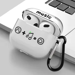 Yaratıcı müzik İfade graffiti kulaklık koruyucu kılıf Airpods1 için uygun/2/3 Apple Bluetooth kulaklık için Airpods Pro