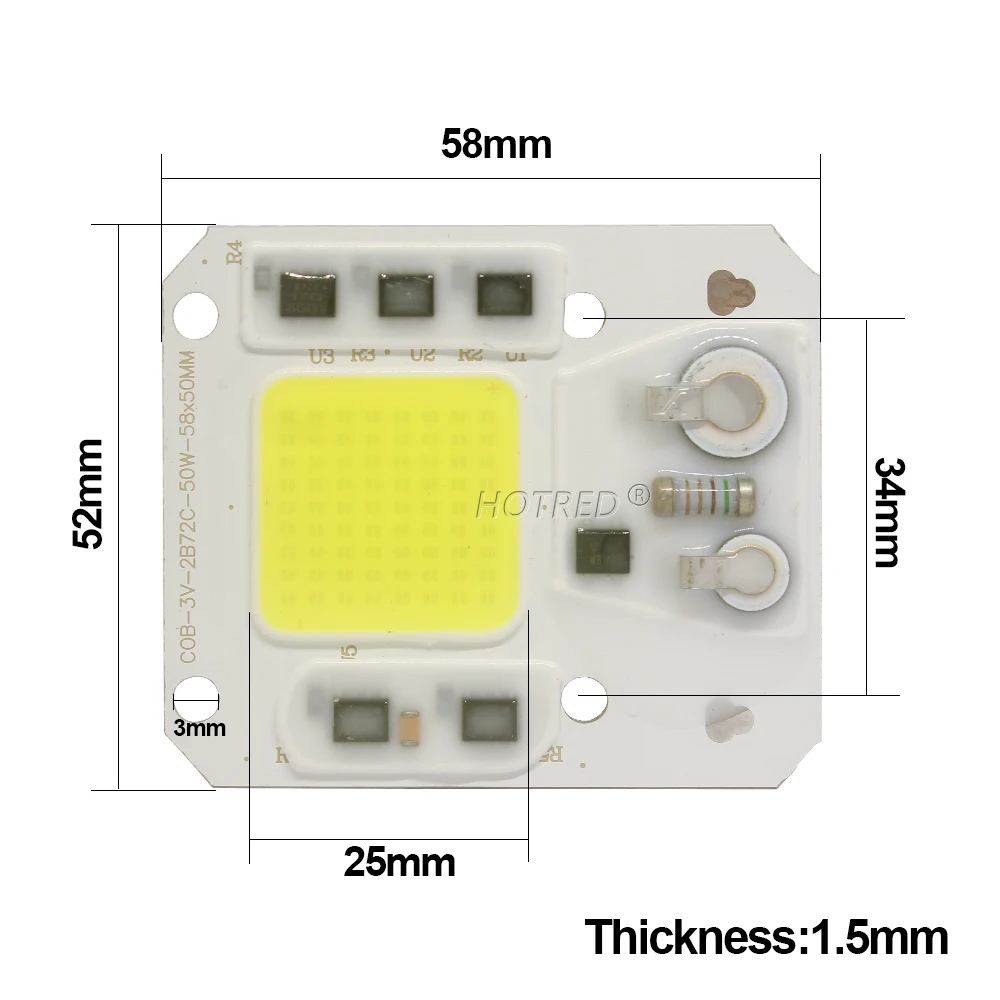 AC220V 50W 30W COB LED Smart IC Chip Lamp Matrix Diode Warm Cold Neutral White Bead Lamp Driverless For Flood Light Accessories