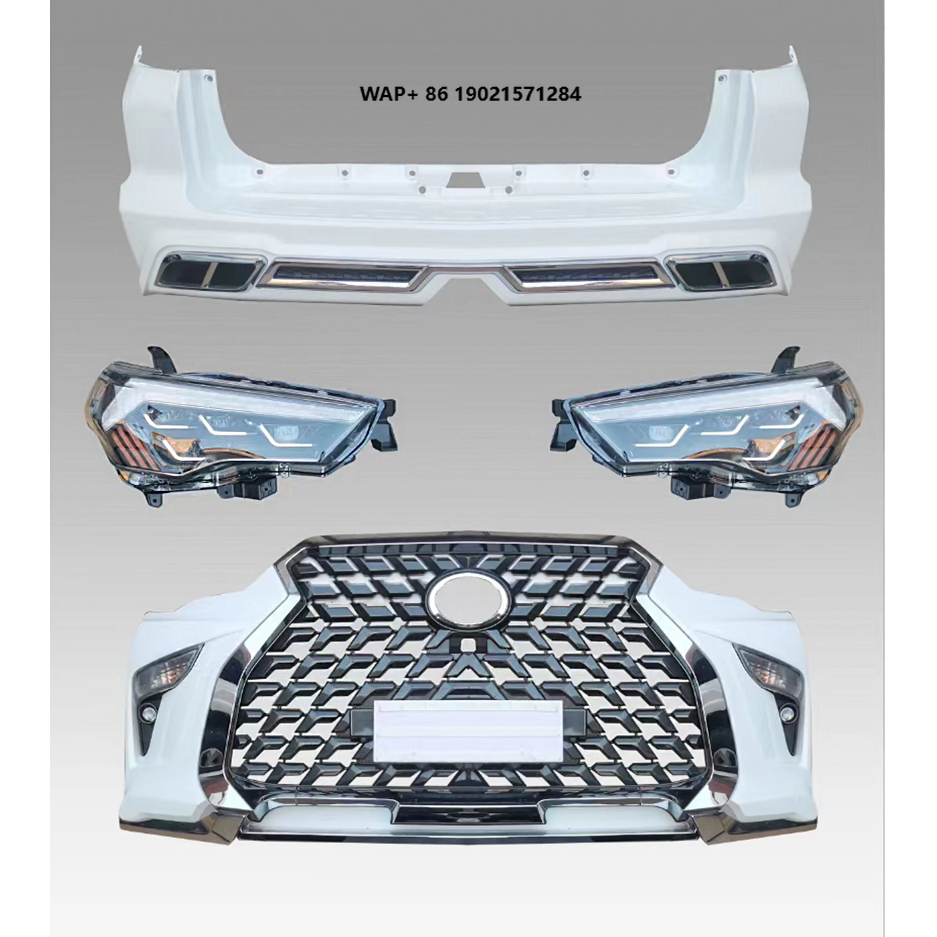

Perfect Fitment Bumpers Body Kit for 4 Runner 2010-2021 Upgrade to lexus GX460 Style.