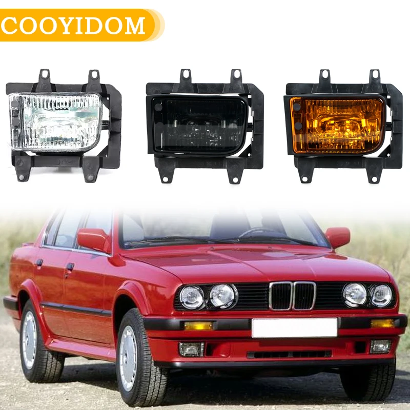 Światła przeciwmgielne przedniego zderzaka samochodu dla BMW E30 318i 320 325i 1982 1994 montaż lampy lampa do jazdy 63171385945 63171385946   Zamiennik