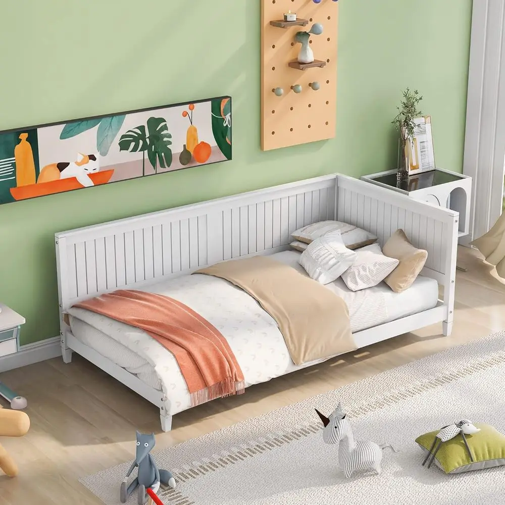 MeTwin Size Daybed Wood Soa Bed, White