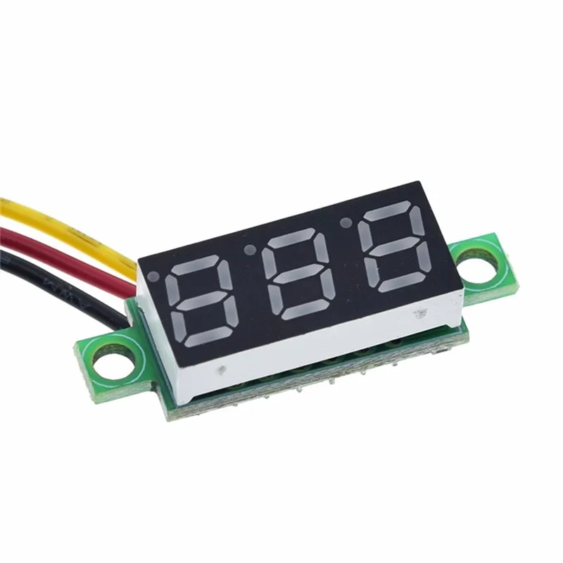 0.28 Inch 2 wires 3 wires 2.5V-40V Mini Digital Voltmeter Voltage Tester Meter Red/Blue/yellow/green LED Screen meter