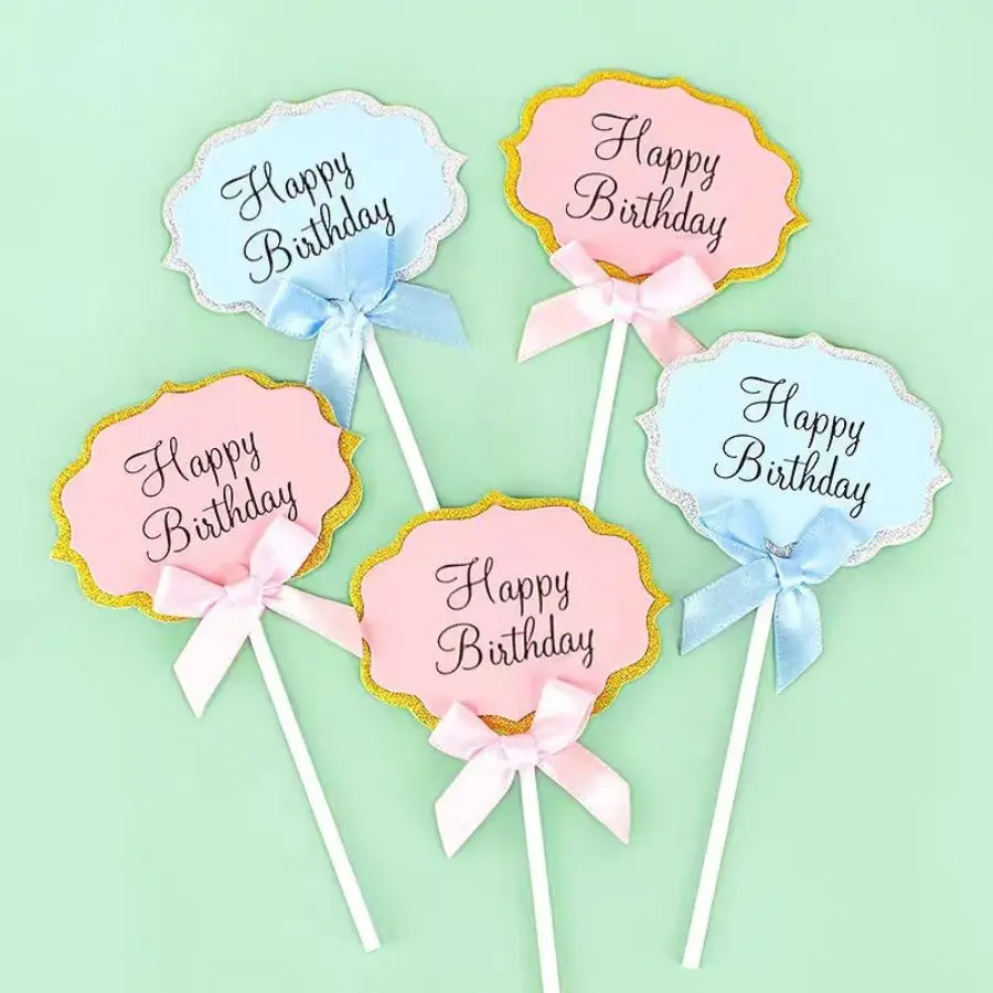 Kreative alles Gute zum Geburtstag Kuchen Dekoration Karte Einfügung Kinder Geburtstag Party Backen Dress Up Plugin