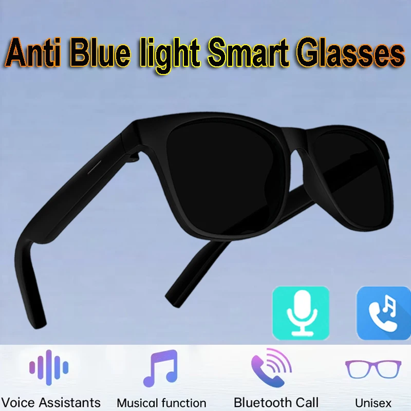 

New Smart Wireless Bluetooth Glasses Listen To Music Answer The Phone Men and Women Fashion Anti-blue Light Glasse 2025