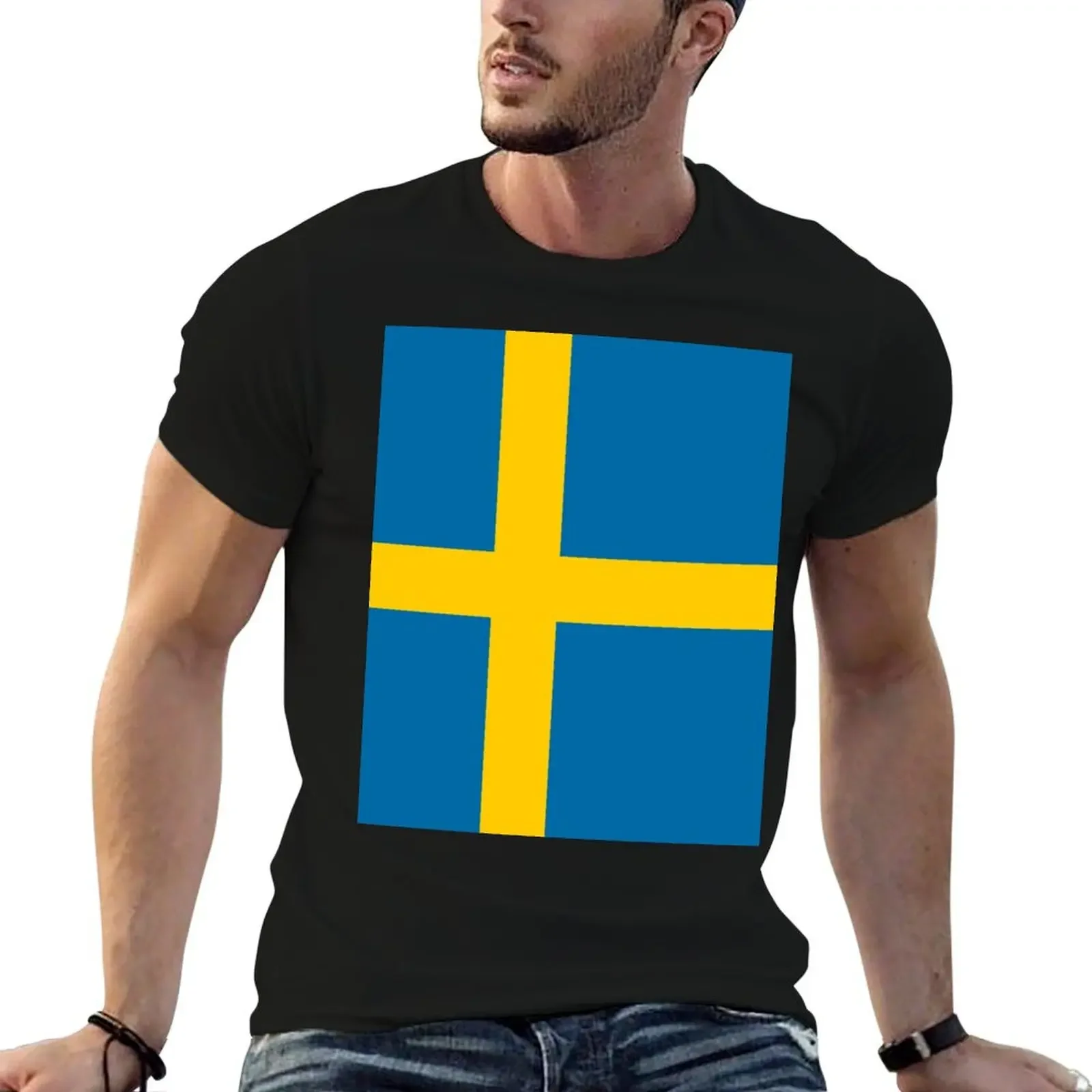 Swedish Flag of Sweden T-Shirt shirts graphic tees for a boy anime stuff mens tall t shirts