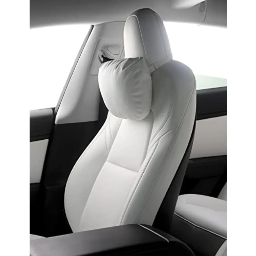 

Кожаная подушка-подголовник для Tesla Model Y/X/3/S, включая Model Y Juniper 2026, 2025 и Model 3 Highland 2024-2026 (аксессуар)