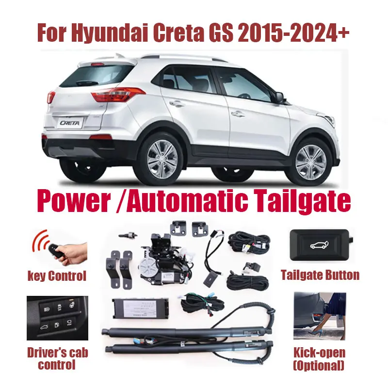 For Hyundai Creta GS 2015-2024+ Car Electric Tailgate Modified Auto Intelligent Power Operated Trunk Automatic Lifting Door