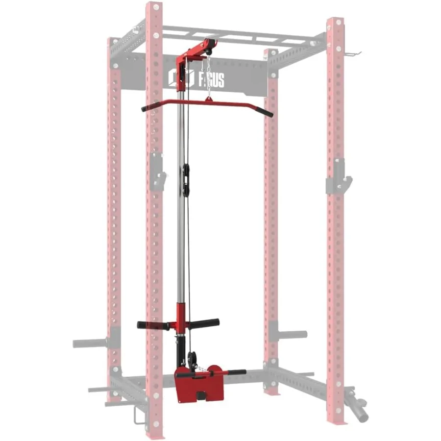LAT Pull Down Attachment for 3x3 Power Cage 2000lbs Multi-Function Power Rack Commercial Squat Rack for Home Gym Free Weight wi