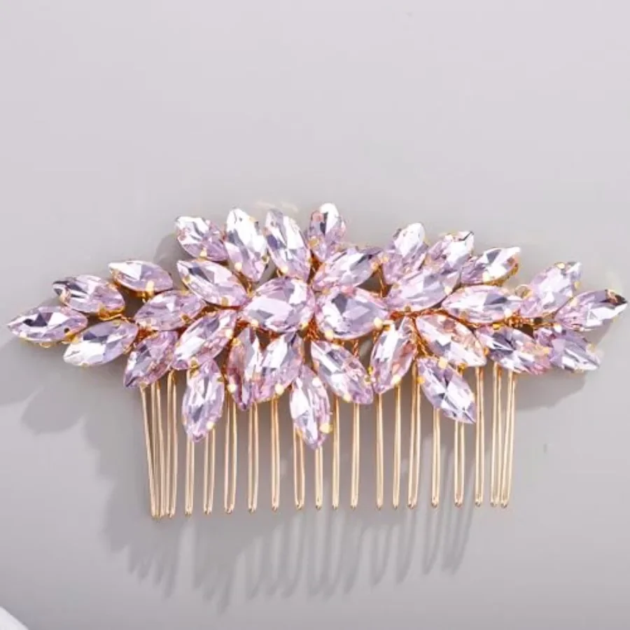 

Octwine Bride Wedding Rhinestone Crystal Hair Comb Wedding Party Prom Hair Headpiece Bridal Wedding Hair Accessories for Women