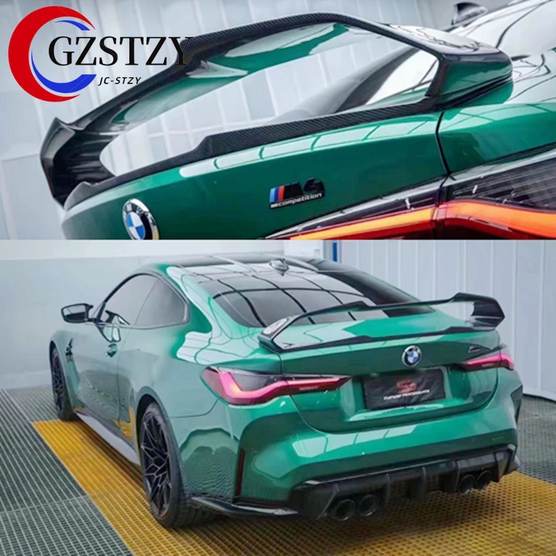 Per BMW M3 G80 M4 G82 Tetto posteriore in fibra di carbonio di alta qualità Stile sportivo Spoiler Ala Tronco Labbro Boot Cover Car Styling