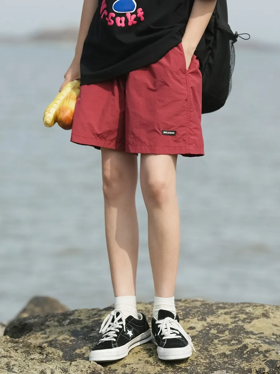 

Летние женские спортивные шорты-бермуды из быстросохнущей дышащей ткани, однотонные, для пляжа и повседневной носки