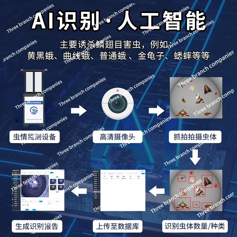 Infrared insecticidal AI intelligent recognition of pest attractants and insecticidal reporting lights