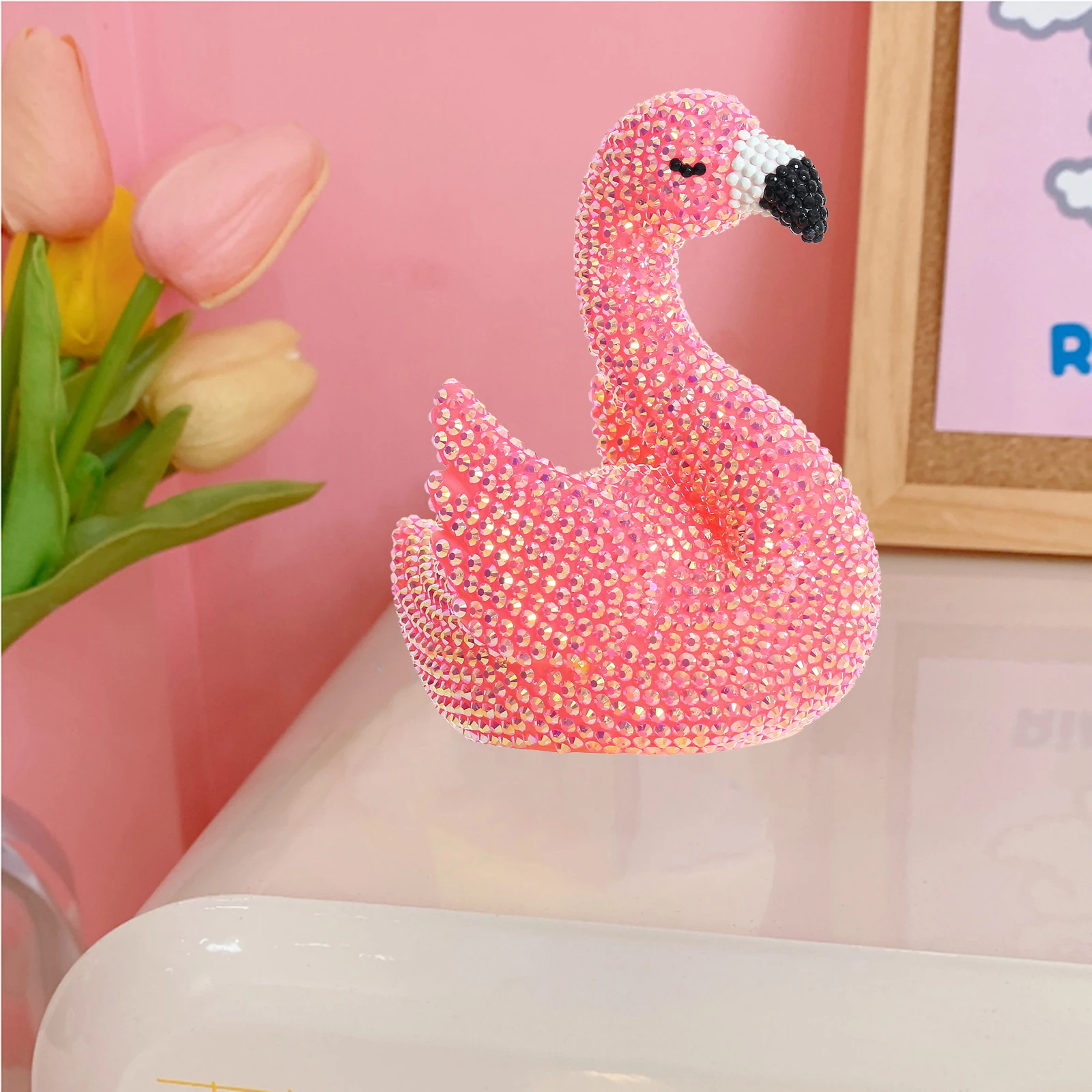 DIY Children's 5D Special-shaped Diamond Painting New Collection 2024 Creative Flamingo New Dynamic Luminescent Night Light