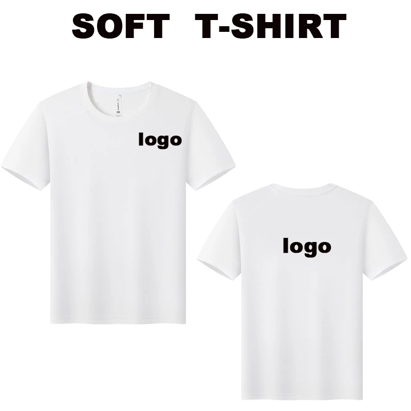 Custom Logo Blank Plain T Shirts Soft Breathable Short Sleeve Round Neck Tee Unisex Men Women DIY Printing Blank Apparel