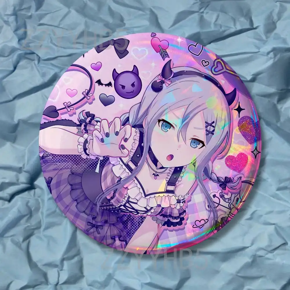 P-Project S-Sekai Yoisaki Kanade Enamel Pin Tinplate Round Brooch Badges 58mm 44mm 32mm 75mm 25mm