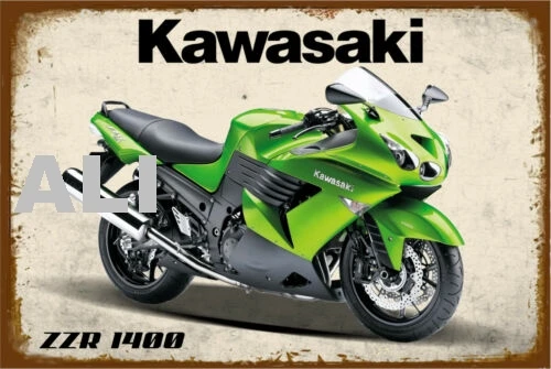 

zzr металлический знак, mancave, гараж, металлический знак,кавасаки zzr 140000, настенная табличка, пп
