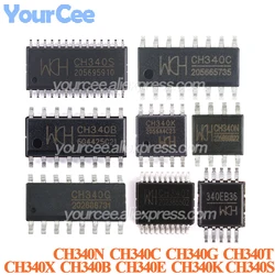 10pcs/1pc USB to UART Interface Chip CH340 CH340C CH340G CH340T CH340N CH340X CH340B CH340E CH340K CH340S Chip IC