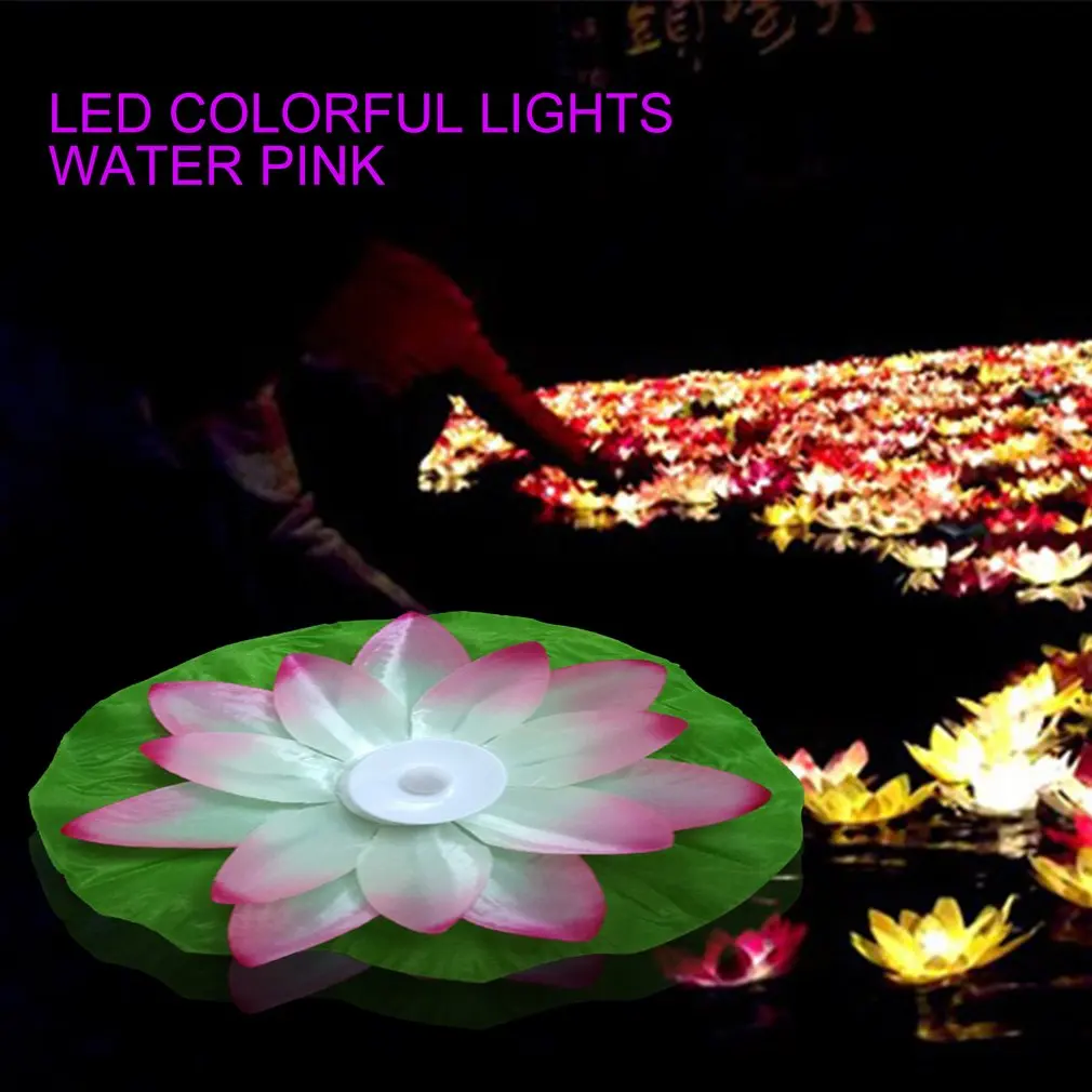 Sztuczny lotos LED lampa kolorowo zmieniana pływająca lampa kwiatowa basen wodny, który chce lampionów zaopatrzenie imprezy wystrój