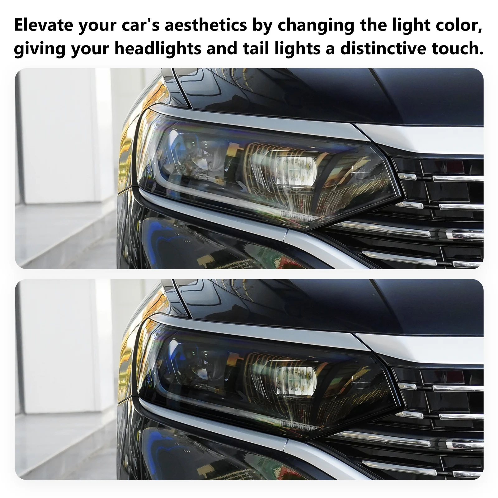 

1 Roll Car Light Tint Film Headlight Tail Light Wrapping Protection Fade Resistant Easy Cut Bubble Free Removable Tinting Vinyl