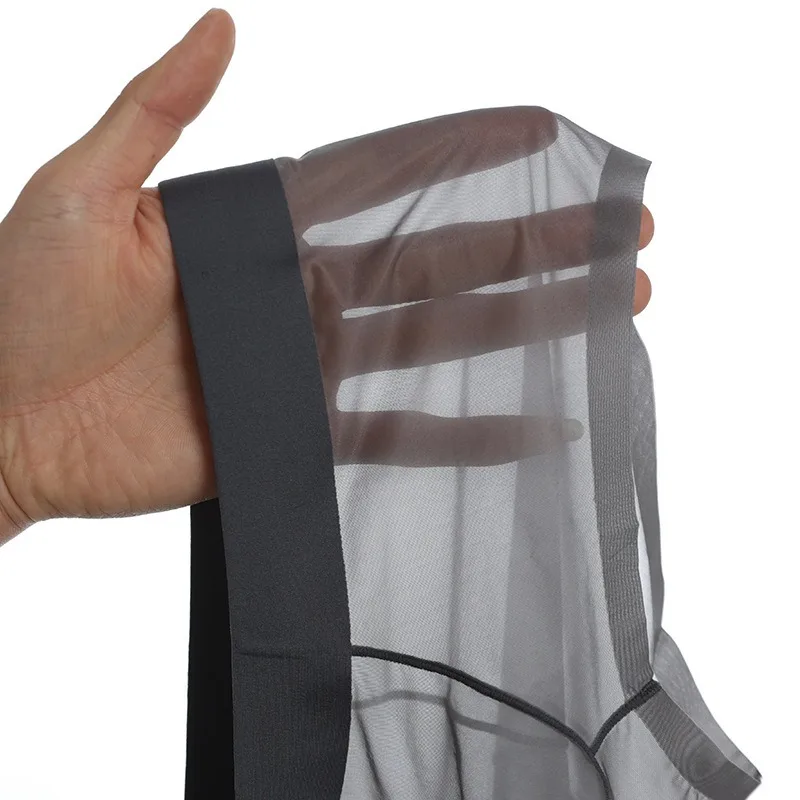 Men's Underwear Ultra-Thin Transparent Ice Silk Briefs U-Shaped Pouch