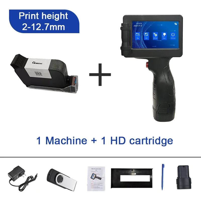 2025 Phezer P17 Handheld Inkjet Printer Date Number Expiry Date Logo QR Bar Batch Code Expiry Date 12.7mm Label Printer 28