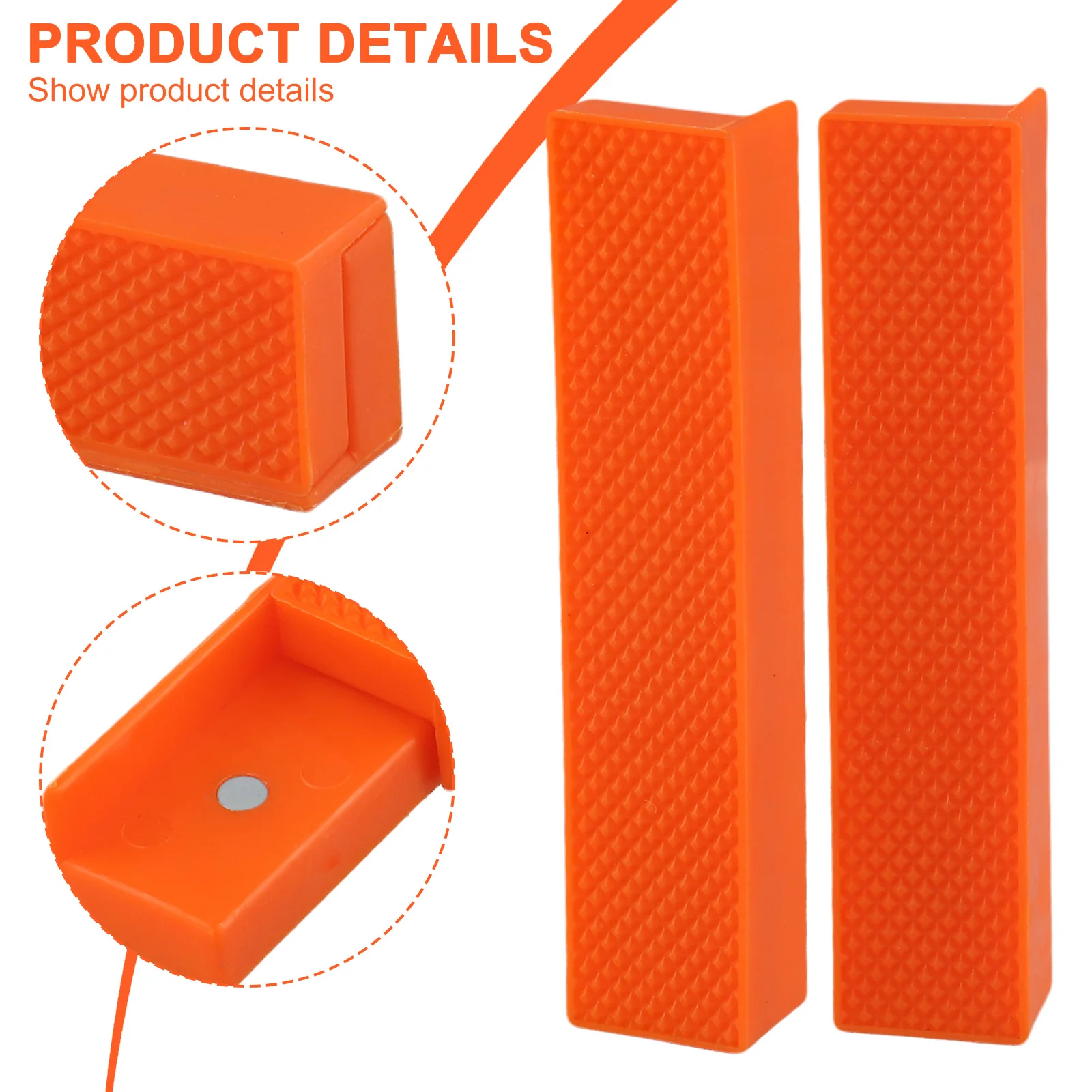 2pcs Table Vise Pliers Set Magnetic Protective Strip Non-Slip Soft Grip Padding Protective Cover Plastic Construction Easy Kits