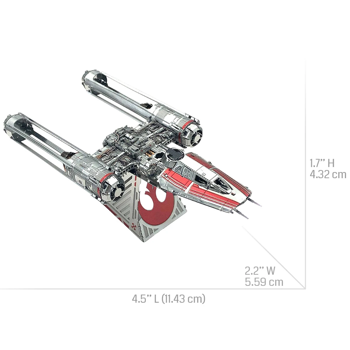 Y-WING 3D メタルパズルモデルキット DIY レーザーカットパズルジグソーおもちゃ子供用