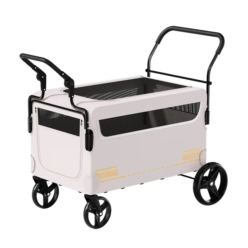 

Factory Wholesale Foldable Dog Stroller Luxury 4 Wheels Dog Cart Pet Stroller for Big Large Dog