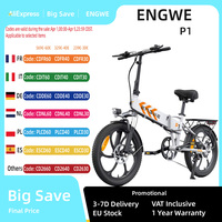 ENGWE P1 Electric Bike 250W Brushless Motor 36V13AH Lithium Battery Folding Mini Electric Bicycle 20-In Tire Aldult City E-bike