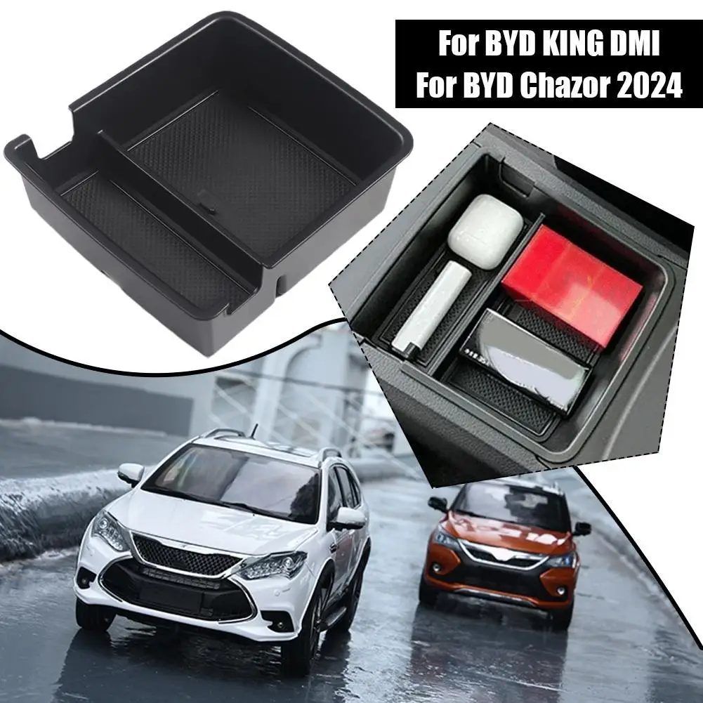 Car Armrest Storage Box For BYD KING DMI For BYD Chazor 2024 Center Console Organizer Tray Auto Modified Accessories