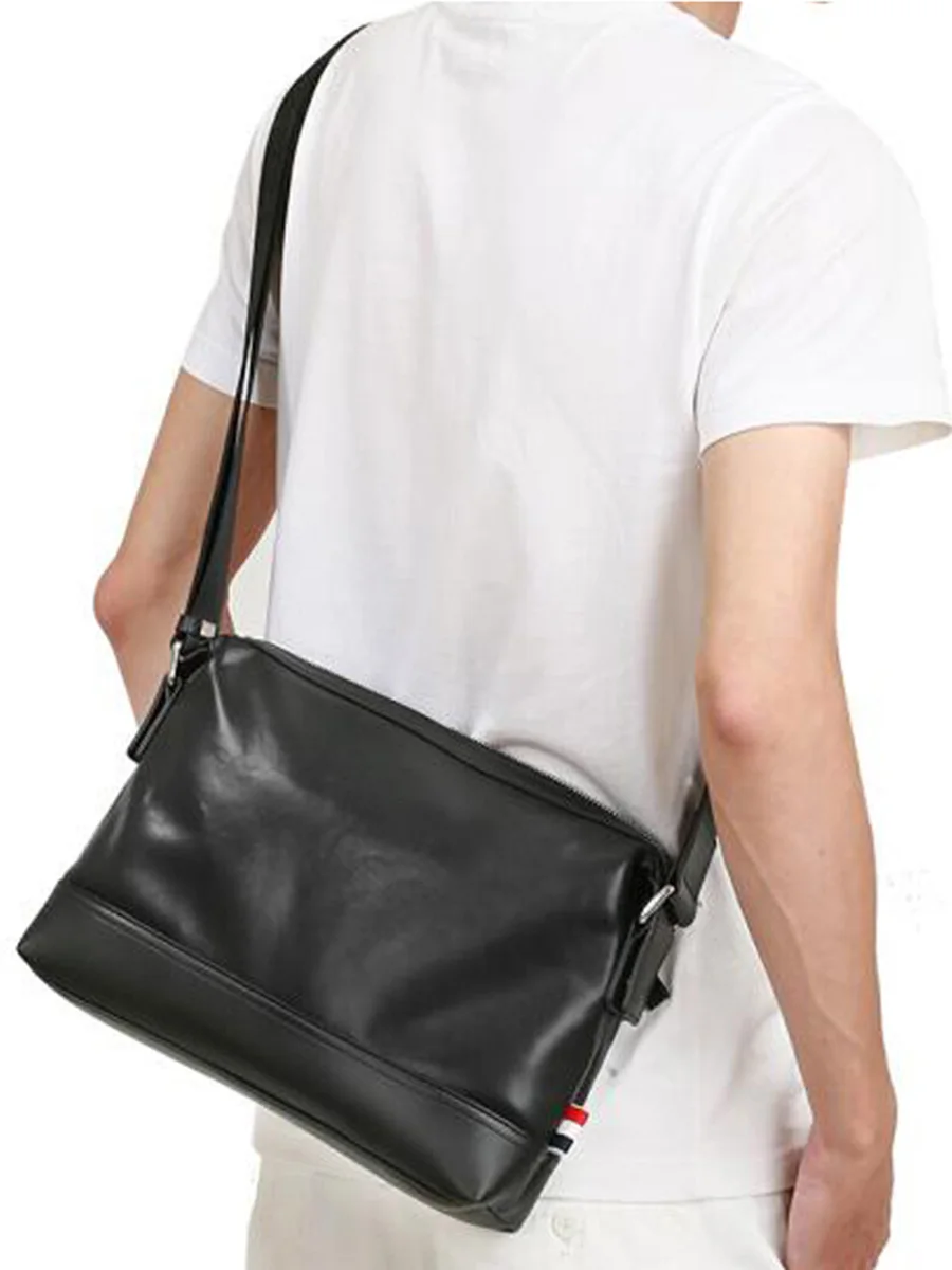

Leather Single oulder Bag for Men Large Capaci Commuter Cowhide Phone Crossbody Bag Small Busin Men's Bag