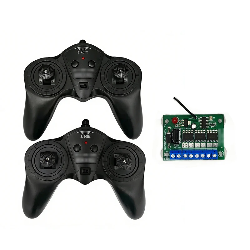 1Set RC Car/Tank/Boat 6-Channel 2.4GHz Remote Control Kit DC 5-15V Radio Receiver Board 5A Max Modification Parts for DIY Hobby