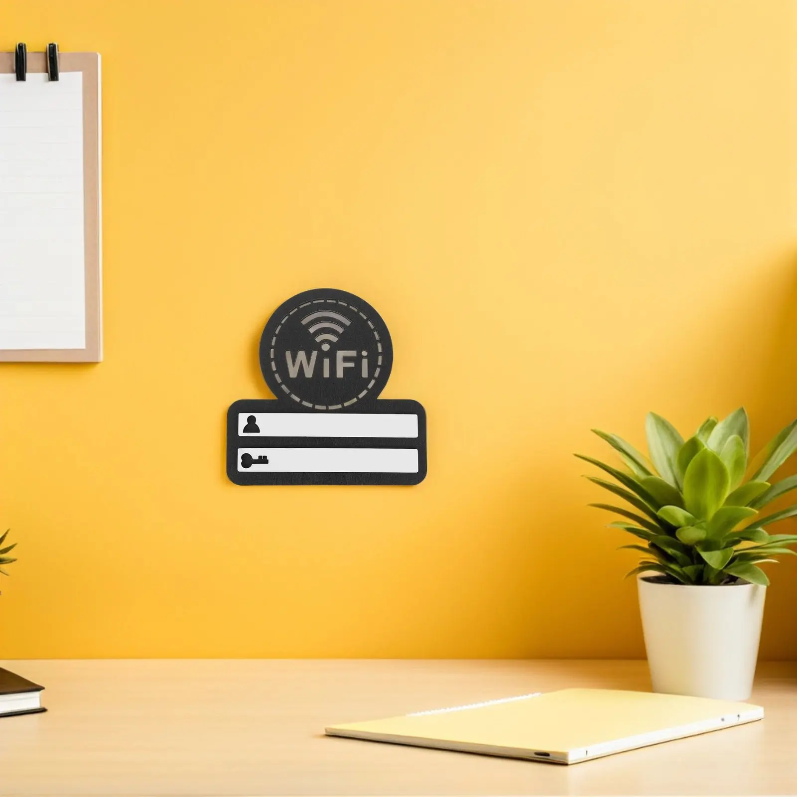 3Pcs Wooden WiFi Password Display Rustic Sign for Hotel Office Guest Room WiFi Wall Sign Home Accessories