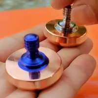 Spinning Top Fidget Spinner Full Titanium Alloy Gyro Hand Twist Spinner EDC Adult Fidget Stress Relief Toys  ( No Base )