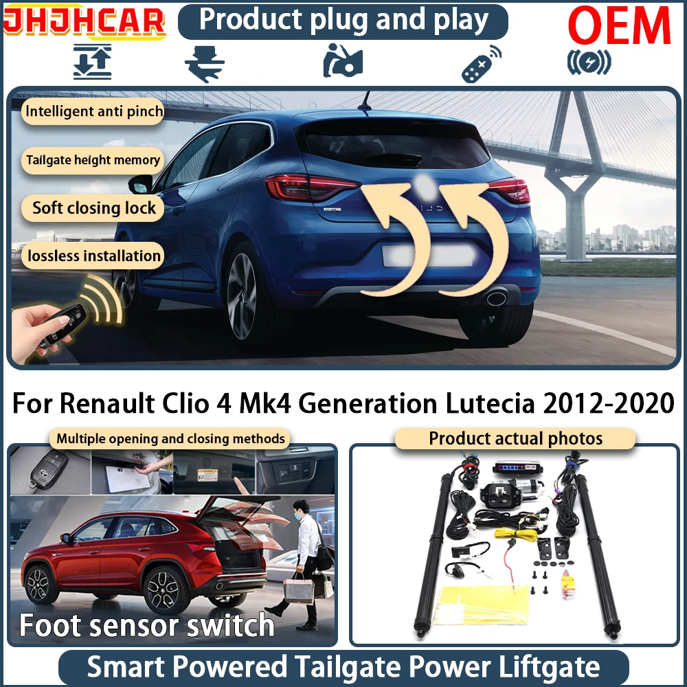 Smart Electric Powered Tailgate For Renault Clio 4 Mk4 Generation Lutecia 2012-2020Power Liftgate System Key Remote Lift Kit