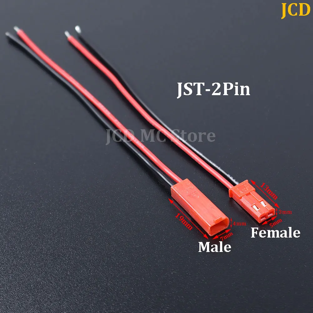 50/20/10 Pair 10CM JST Male&Female Connector JST Plug Cable DIY 2 Pin Connectors for RC Toys Battery LED Lamp