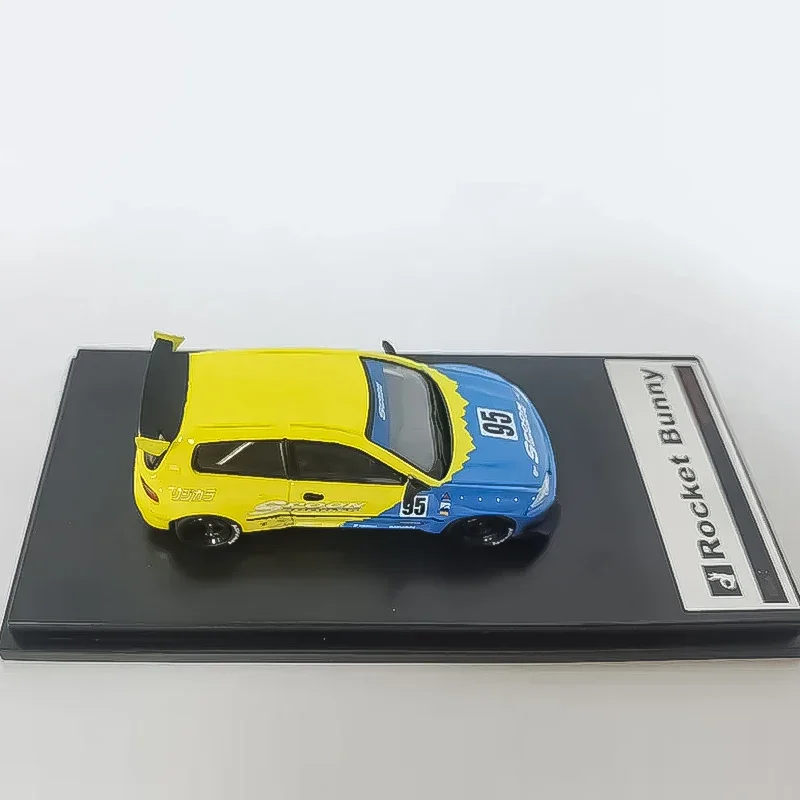 

Одна модель 1/64 Honda Civic EG6 Pandem Rocket Bunny Тип R «ложка» модель автомобиля № 95 для коллекции