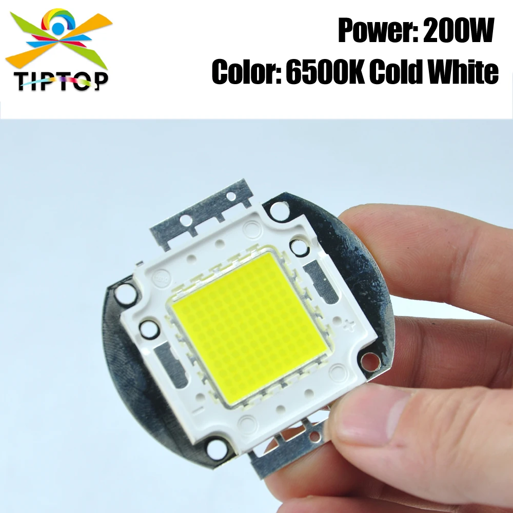 

Freeshipping 200W Cold White COB Led Lamp 6500K-7000K Cool White Color Cooling LED COB Chip Light Source 220V 110V For Spotlight