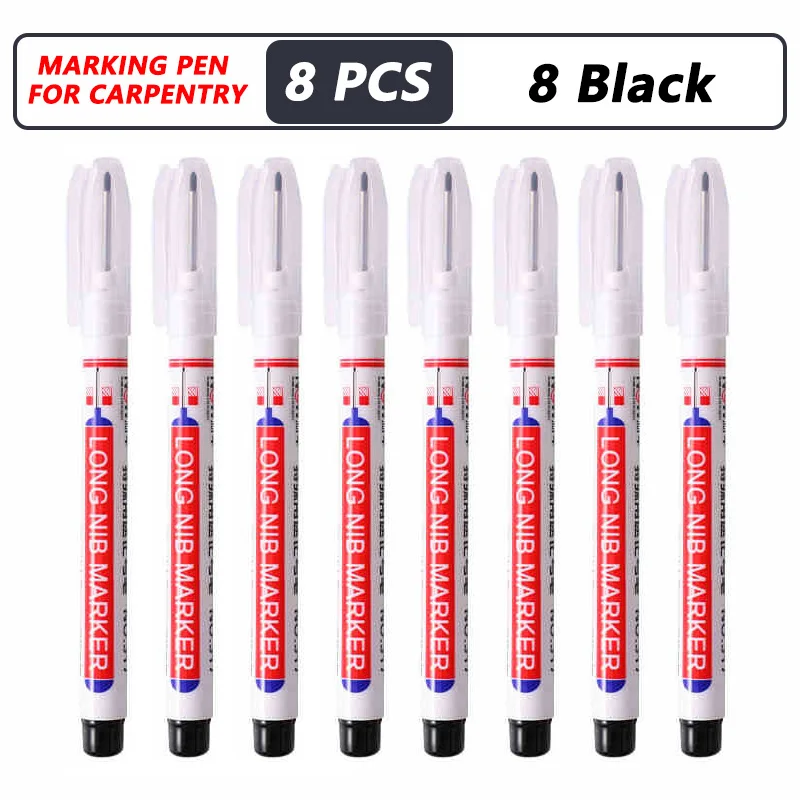 4-40 Stuks 20 Mm Diep Gat Lange Nib Hoofd Marker Voor Metalen Perforeren Pen Waterdichte Badkamer Houtbewerking decor Multifunctionele Tool