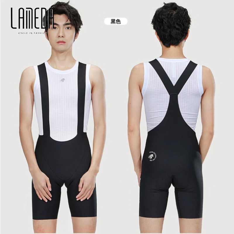 Lameda Cycling Shorts Triangular Design Reduces Friction Bib Shorts Anti-slip Cycling Clothes For Men Cross-type Strap Clothing