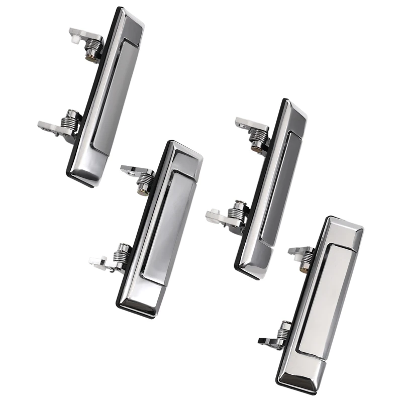 

Hot-A015-4Pcs Chrome Exterior Door Handle For Toyota Land Cruiser 60 70 Series 1984-2019, Pickup/4Runner/Hilux 1984-1989