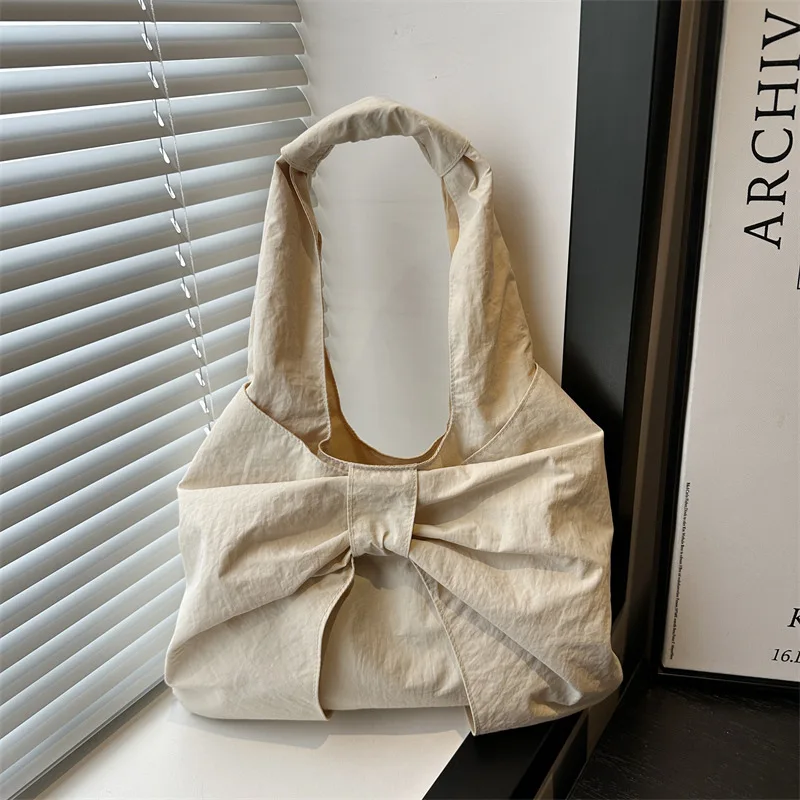 Hanfeng Retro Karierte Weste Rucksack Große Kapazität Einzelschultertasche Leichte Einkaufstasche Vielseitige Leinentasche – Detail 2