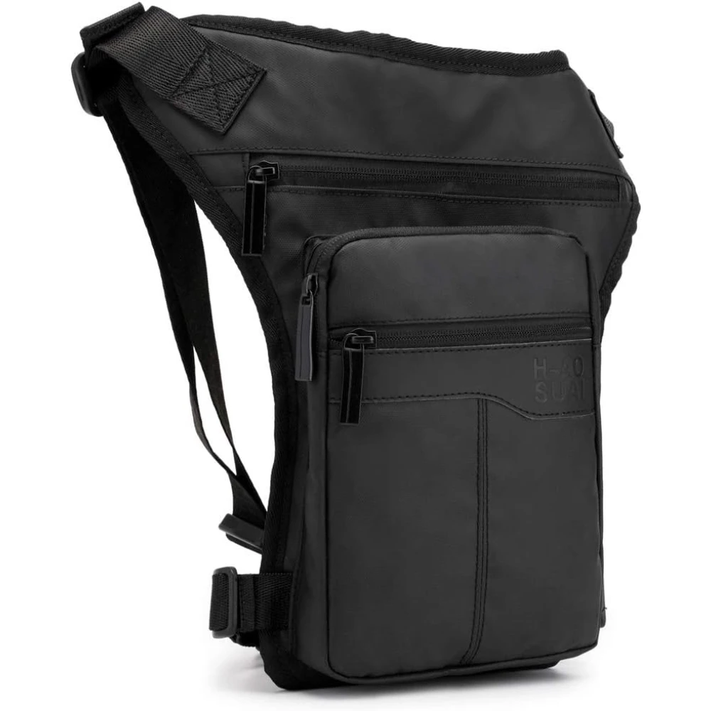 

Oxford Thigh Drop Leg Bag Men's Waterproof Nylon Waist Pack Multi-Pocket Travel Hiking Climbing Cycling Outdoor Black Length