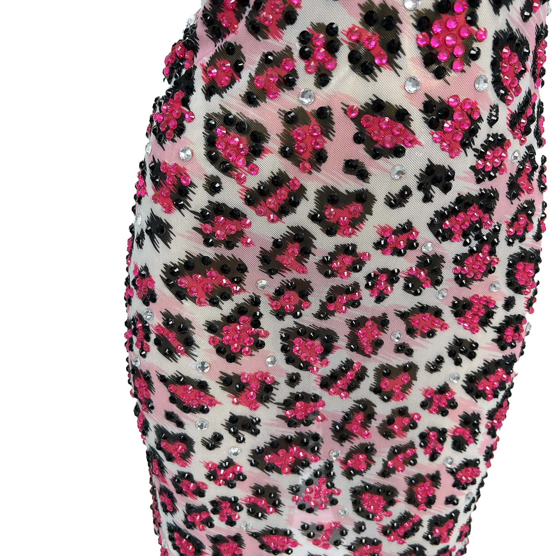 

Fenhongbao 2025 женское платье на бретелях сексуальное розовое вечернее платье с леопардовым узором барное платье для выступлений платья для выпускного вечера коктейльное платье