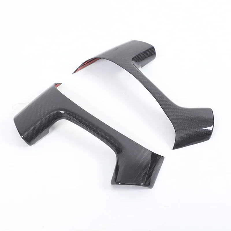 

True carbon fiber Steering wheel side button decorative frame sticker For Hummer H2 2003-2009 Car interior accessories