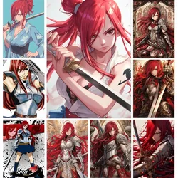 1pc Erza Scarlet Animation Fairy Tail Poster Poster Art Print Bar Living Room Furniture Decor