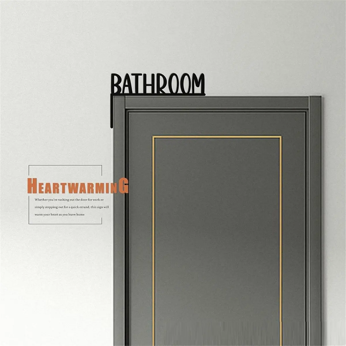 A78I Cute Door Topper,over the Door Sign Wood Door Frame Corner Decorations,Door Frame Toppers with Black Letters or Pattern