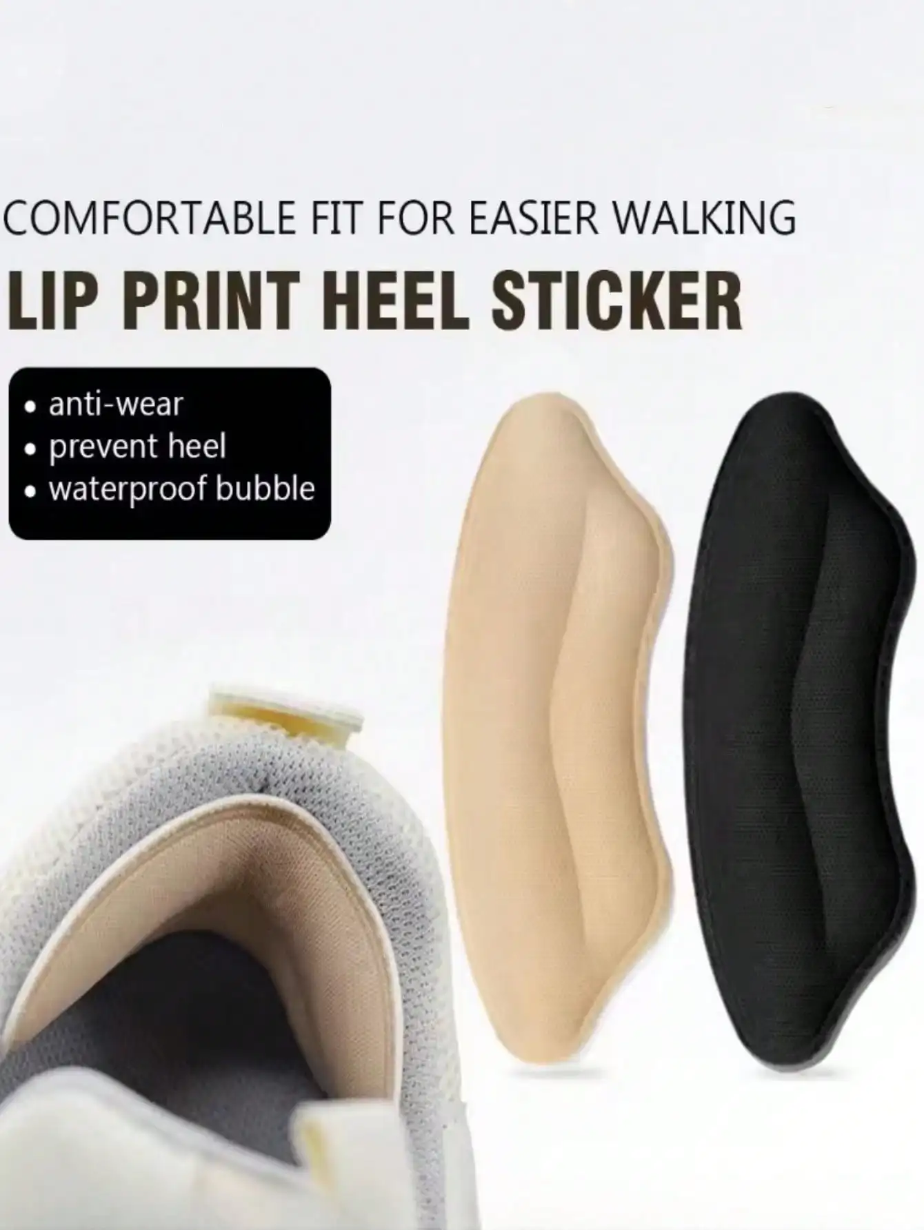 4Pairs Heel pad Women Self-Adhesive Heel Inserts,Heel Grips to Improve Shoe Fit and Comfort, Stickers Shoe Pads to Prevent Pain